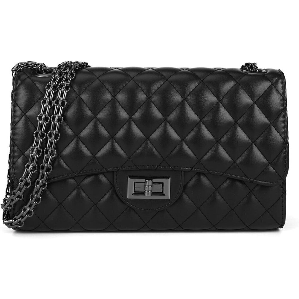 Gladdon Quilted Crossbody Bag for Women Stylish Shoulder Purse with Chain Strap